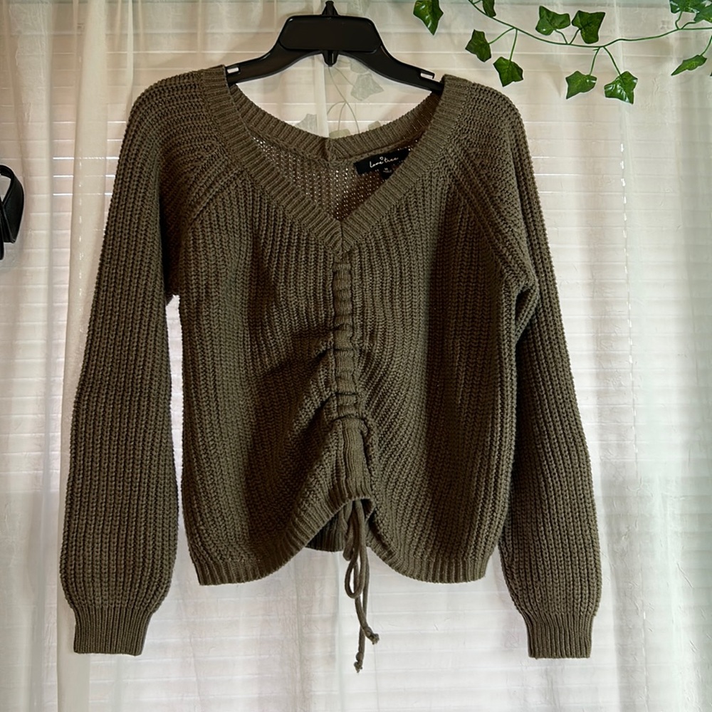 Brown/Tan, Love Tree, Knit Sweater, Size Medium